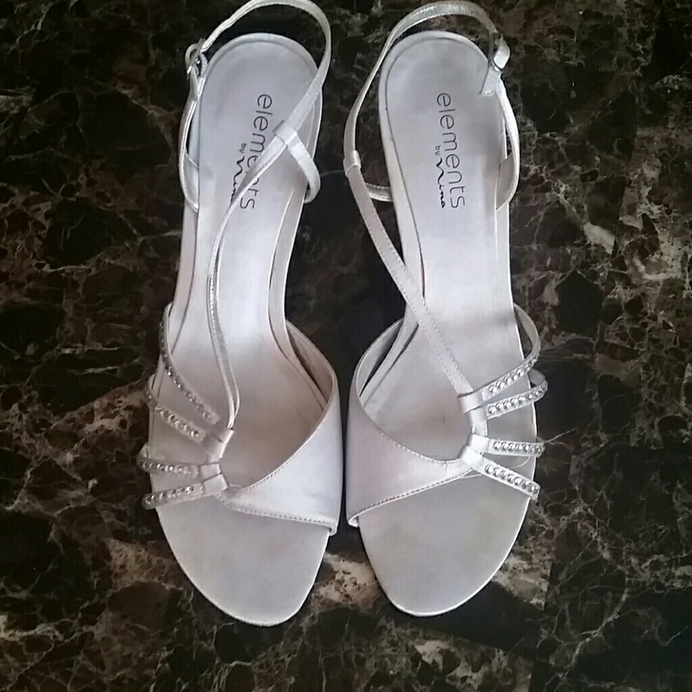 Silver strap shoes